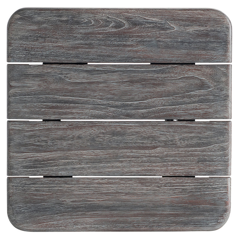 Outdoor Teak Table, 19.75" H x 19.9" W x 19.9" D