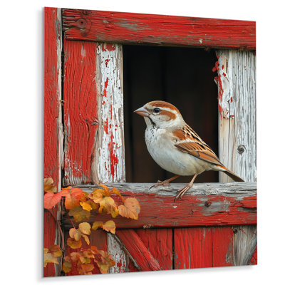 Phinney - Modern Metal Art Print, Bird Metal Wall Art