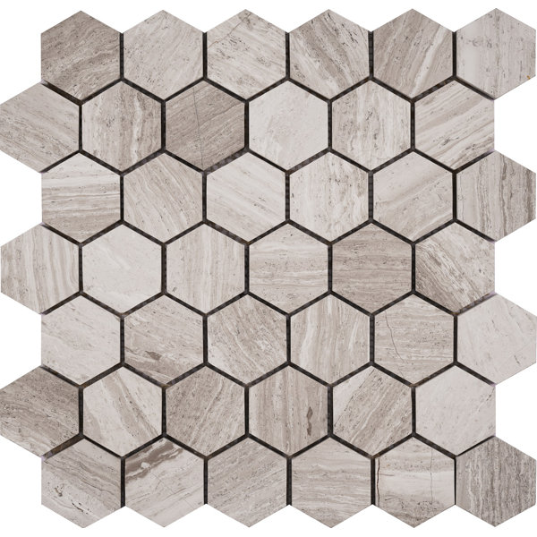 2" x 2" Marble Honeycomb Mosaic Wall & Floor Tile