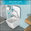 Cuvette de toilette murale de luxe avec siège à fermeture douce, blanc