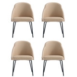 Fakenham Leatherette Dining Chair with Steel Legs