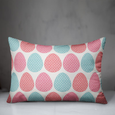 Easter Eggs Reversible Throw Pillow