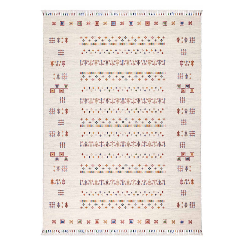 Tapis en laine Leila Gordes, Rectangle 4 pi 2 po x 6 pi 5 po