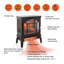 Foyer électrique à quartz infrarouge 3D Flame avec télécommande, effets sécuritaires et réalistes