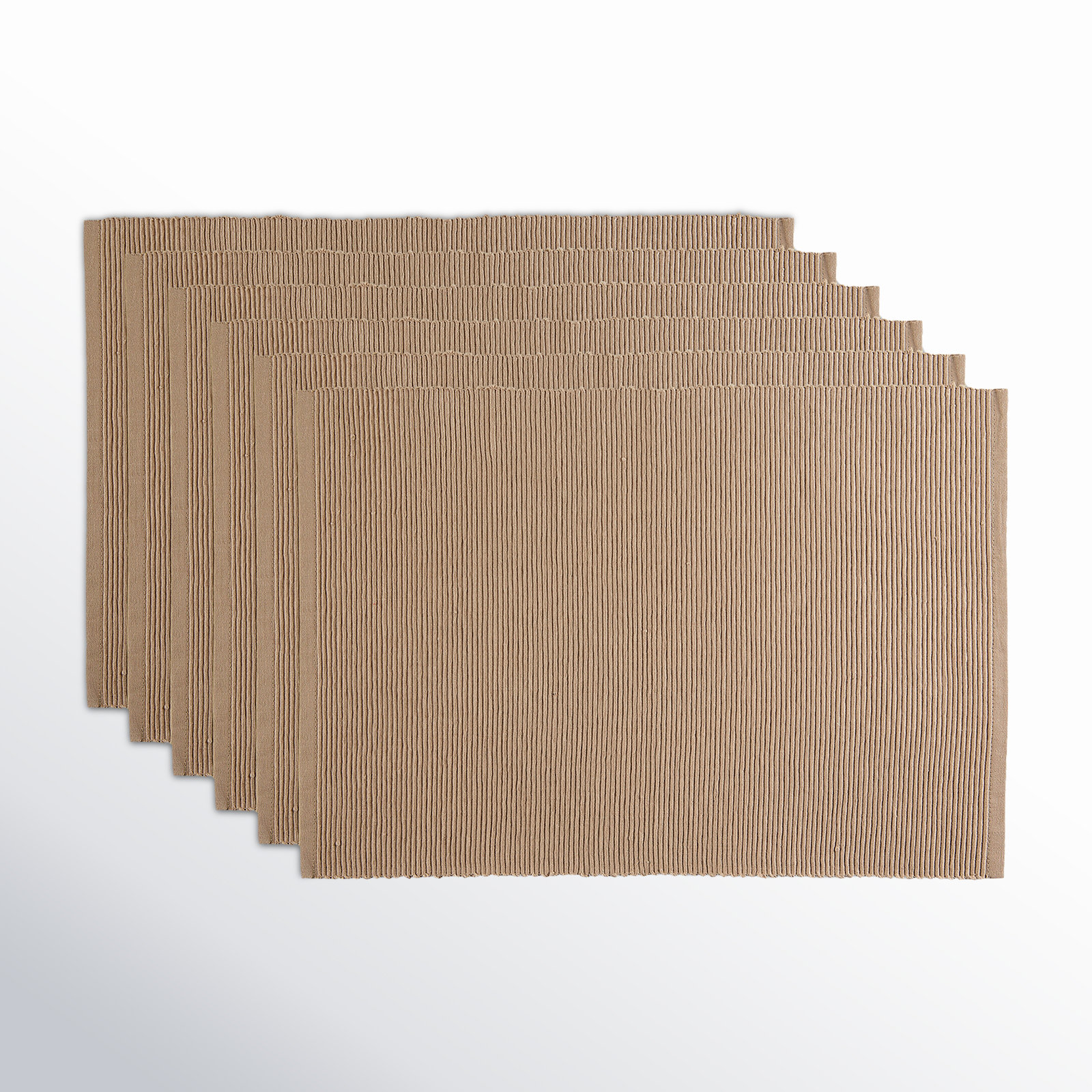 Pumpkin Spice 6 Piece Cotton Placemat Set, Stone