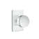 Emtek Privacy Knobset w/ Modern Rectangular Rosette and Round Knob