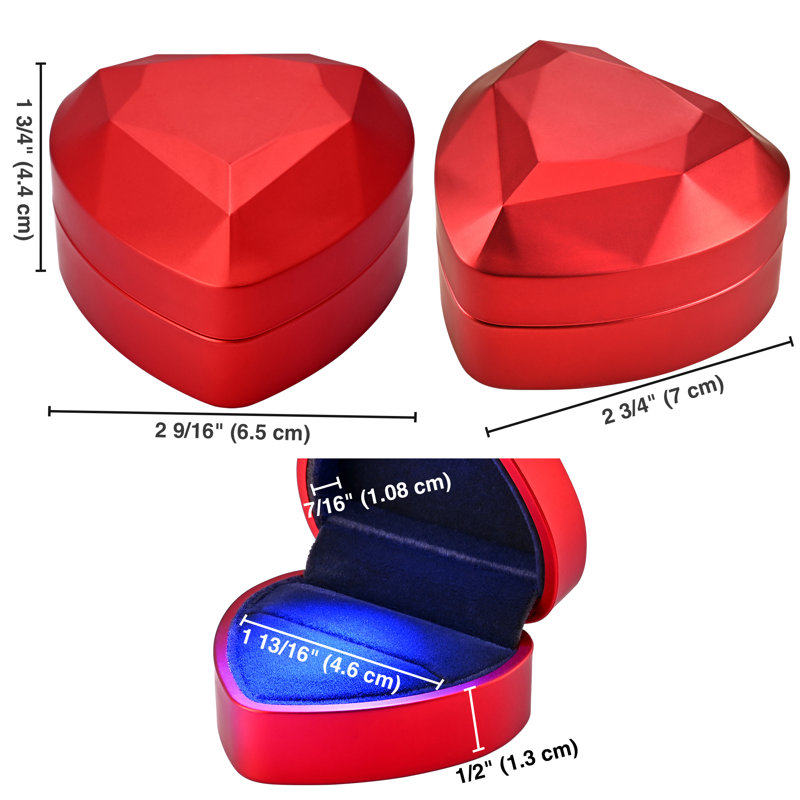 Boîte à bijoux de mariage, Rouge
