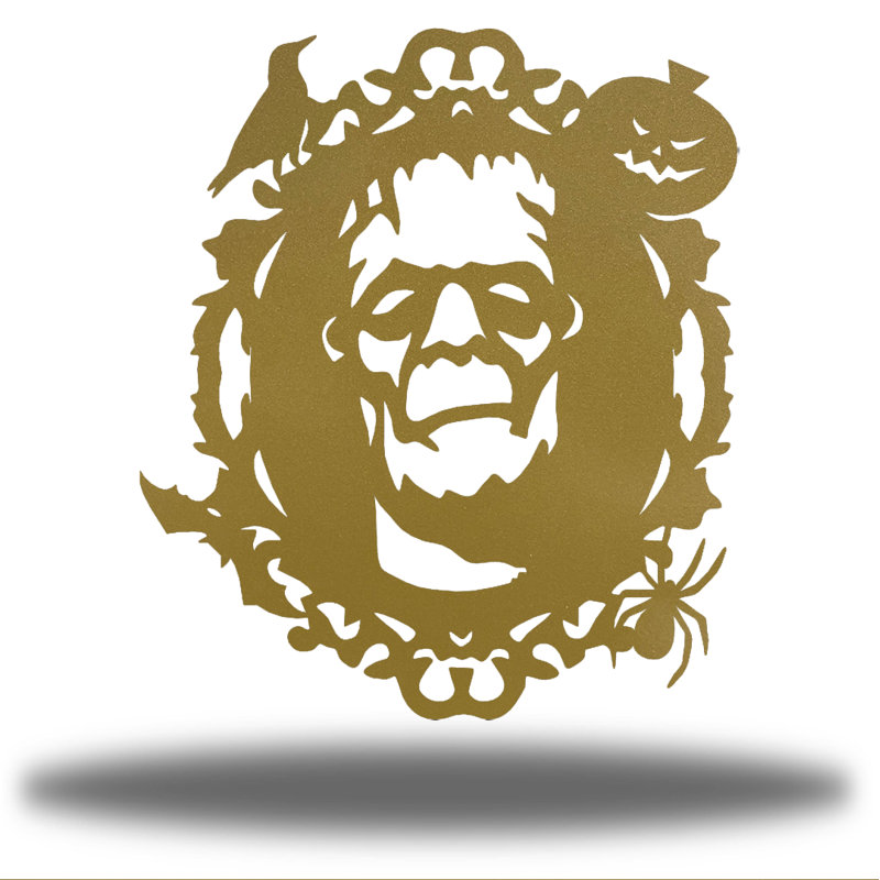 Miroir mural Frankenstein, H 12 po x l 10,5 po x P 0,01 po, Or