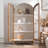 Beige + Burlywood Solid Wood Display Cases