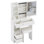 Petit bureau de meuble-lavabo 29,2 po avec tiroir gauche et tabouret rembourré, très grand miroir coulissant, commode de rangement multicouche à grande capacité pour les petits espaces | Idée cadeau