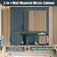 Armoire de toilette 2 en 1, armoire à pharmacie murale de 30 pouces avec tablettes réglables et portes à fermeture douce, miroir haute définition avec rangement pour meuble-lavabo de salle de bain-592126297