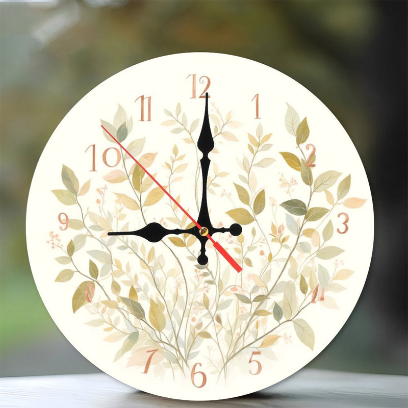 Horloge murale florale