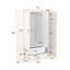 Armoire 3 portes avec 2 tiroirs, blanc