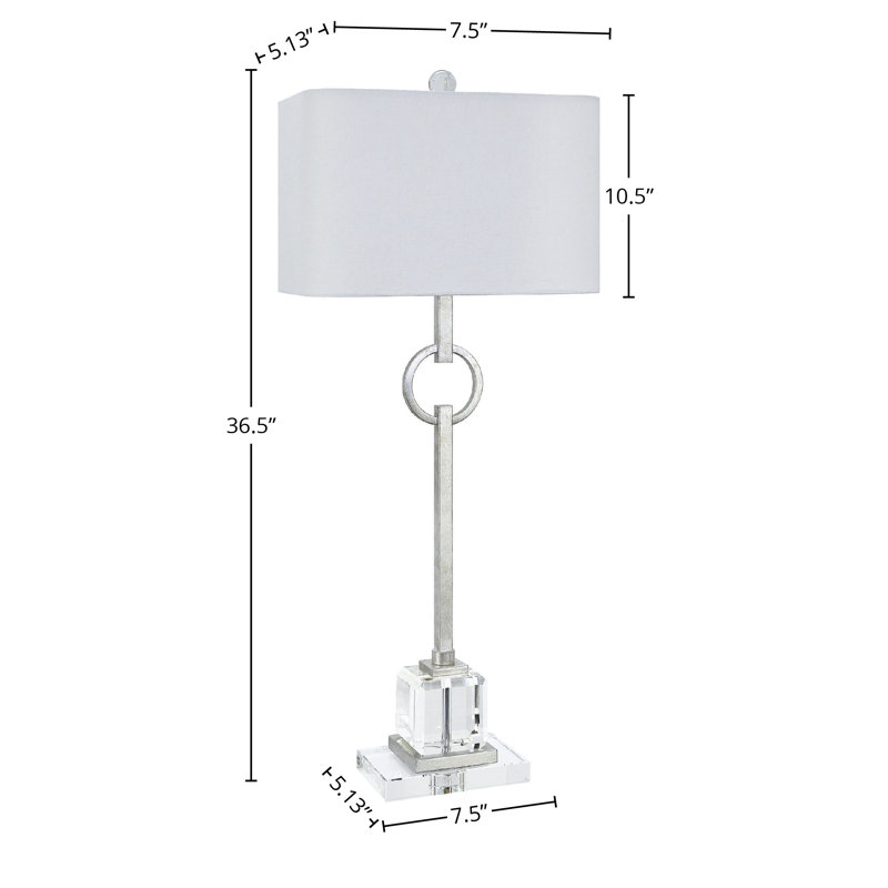 Elaina Table Lamp, Silver