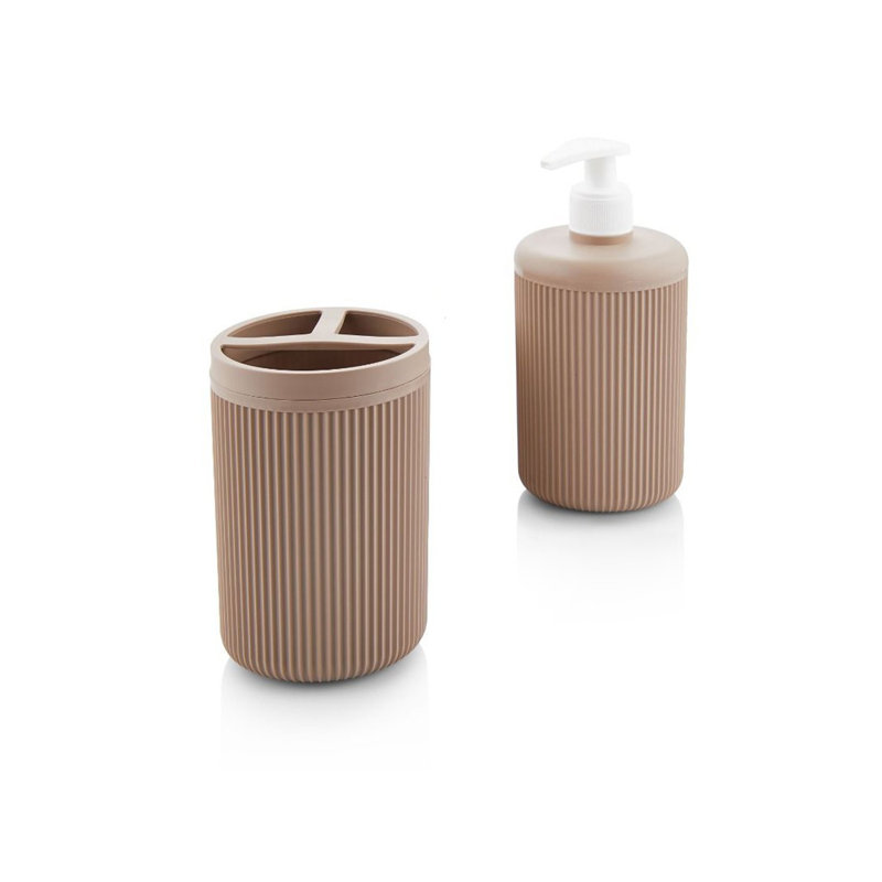 Ensemble d'accessoires de salle de bain 2 pièces, Beige