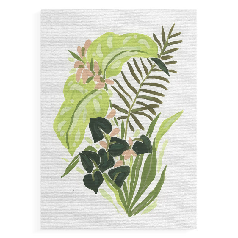 Mélange de feuilles de lime I - Impression sur toile seulement - NON-CADRE, H 60 po x l 40 po