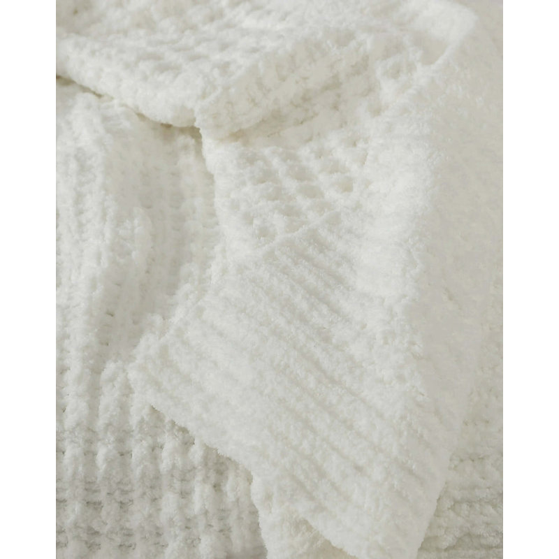 Waffle Throw Blanket, Off White