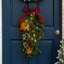Décoration murale 26 po de Noël en forme de larme artificielle, porte de couronne de Noël DEL