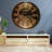 THE GEARS CLOCK Wall Clock with Real Moving Gears LU-LI_ 40 in Round DARK-BROWN