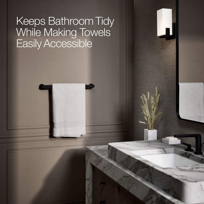 Avid Towel Bar, 18"W, Matte Black