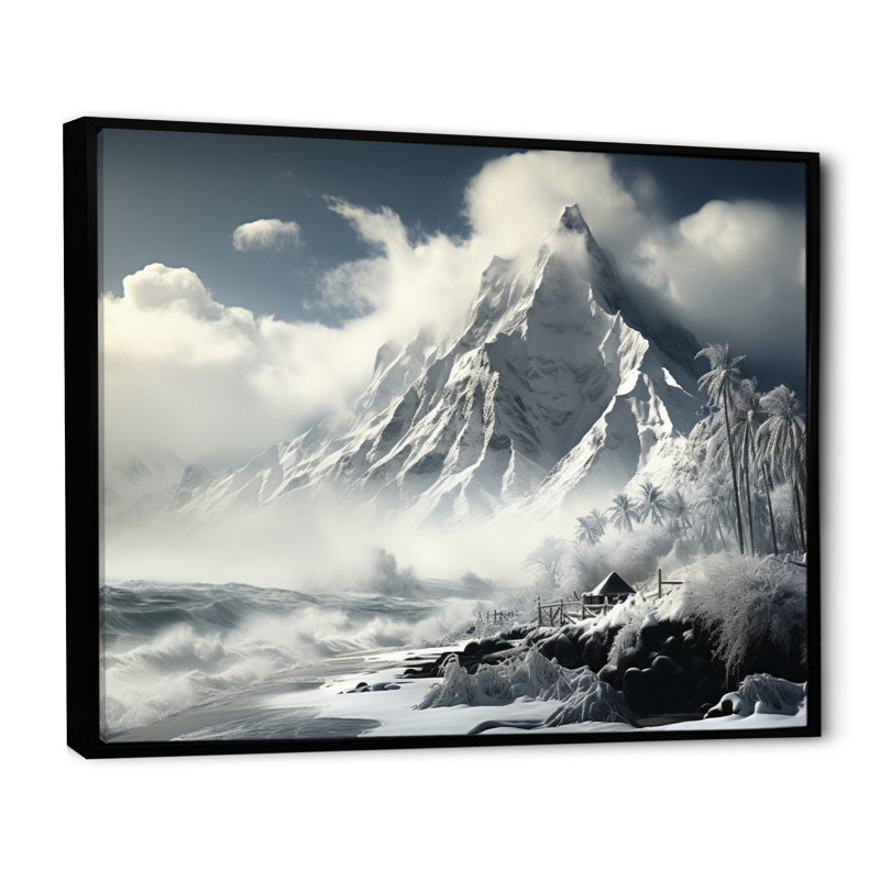 Bernarr Glacier Majestic Clarity II sur toile, H 12 po x l 20 po, Cadre flottant noir