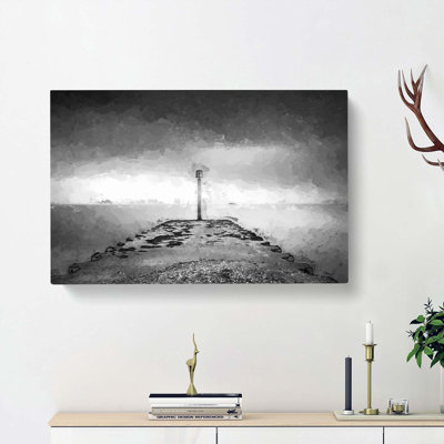 Sea View From Weymouth Dorset In Abstract - Wrapped Canvas