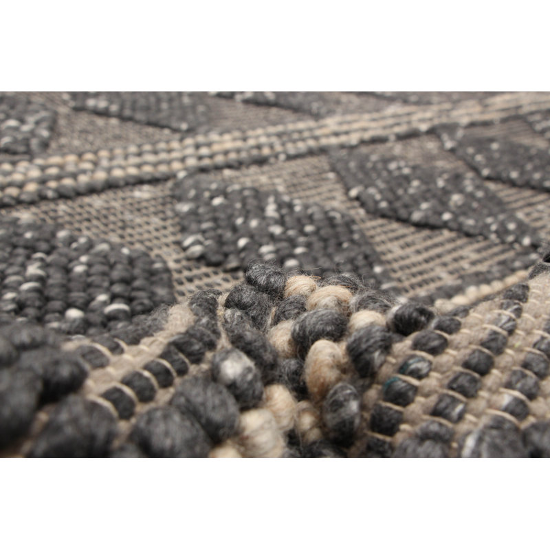 Tapis unique en laine nouvel âge 6 pi x 9 pi gris Benzion