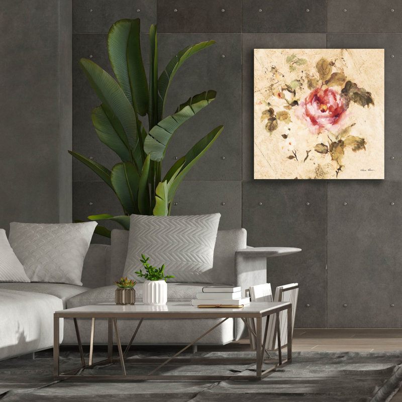 «Spring Roses 2» par Cheri Blum, art mural sur toile, H 37 po x l 37 po x P 1,5 po