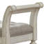 Banc rembourré en bois