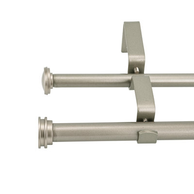 Kynley Steel Adjustable Double Curtain Rod