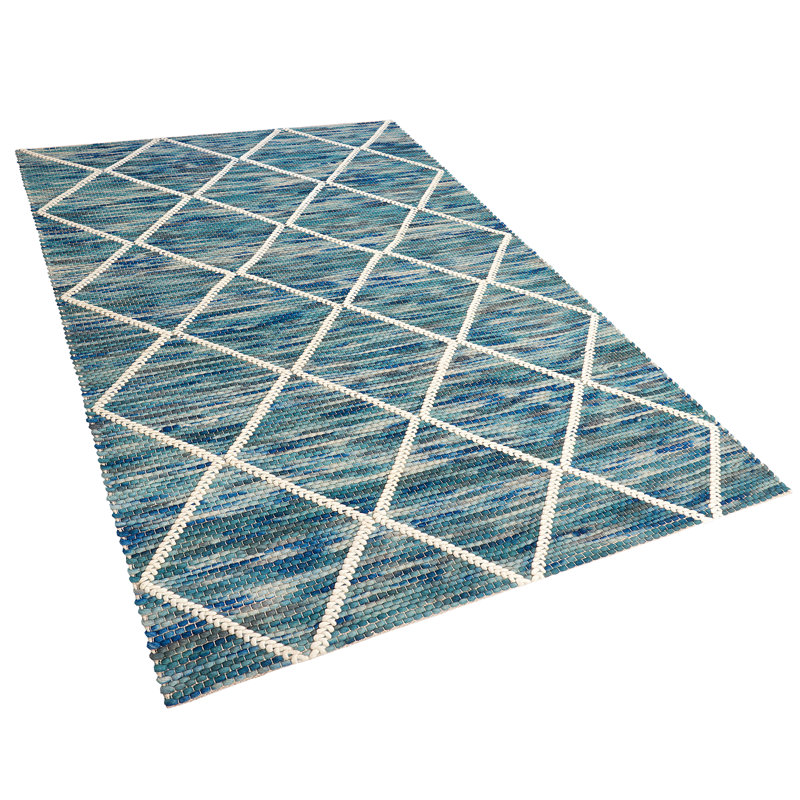 Games Geometric Wool Hand Woven Area Rug, Rectangle 140cm X 200cm