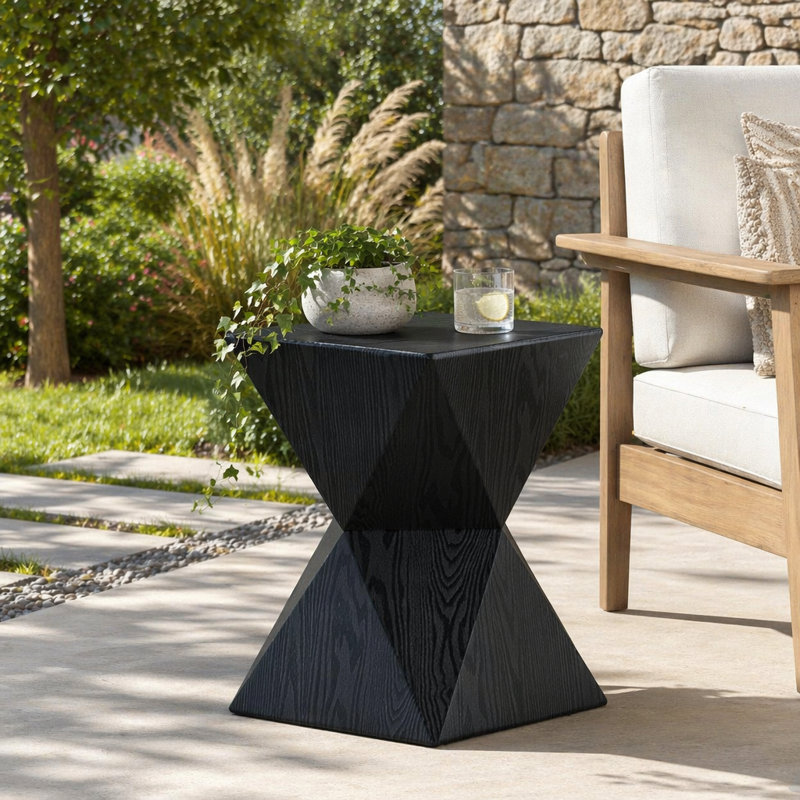 Table d'appoint 14,25 po Prismatic Symmetry, Noir
