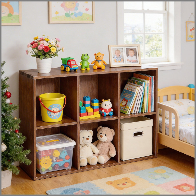 Étagère à livres avec 6 espaces de rangement