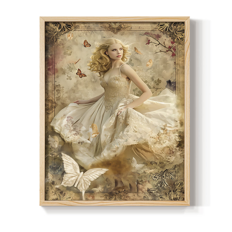 Reproduction encadrée WOMEN Series CECLVI - bois massif, H 11 po x l 9 po