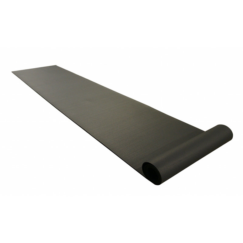 Black 96" x 48" Recycled Rubber Flooring Mat