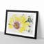 Yellow Gerbera Flower Watercolour - Framed Print-56882259-56882260