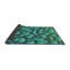 Tapis bleu turquoise/jaune à motifs-1143407576