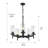 Bertelli 5 - Light Steel Dimmable Cylinder Chandelier-1150645190
