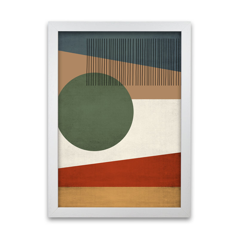 Abstract Earth Tone A - Print, 30cm H x 21cm W x 3cm D, White Frame