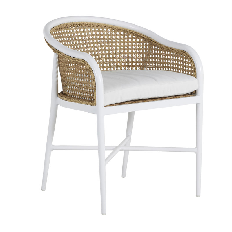 Havana Arm Chair, Chalk, No Welt, Natural White
