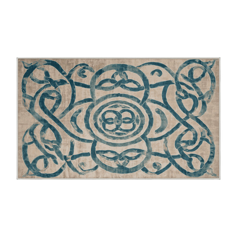 Machine Washable Beige Area Rug, Rectangle 8' x 10'