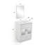 Ensemble de meuble-lavabo mural simple 24 po avec Miroir awura