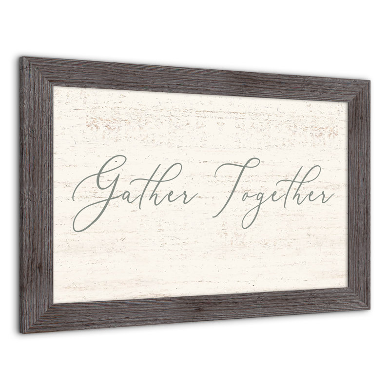 «Gather Together», reproduction encadrée, H 16 po x l 24 po x P 0,75 po