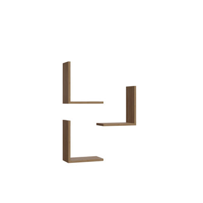 Alista 3 Piece L-Shaped Floating Shelf
