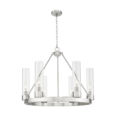 Lustre 6 lumières avec abat-jour Scherer