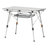 Folding Camping Table, Portable Roll Up Side Tables, Lightweight Aluminum Beach Table with Adjustable Height, Top Mesh Layer and Carry Bag, For Outdoor BBQ Tailgating Picnic, Travel, Silver