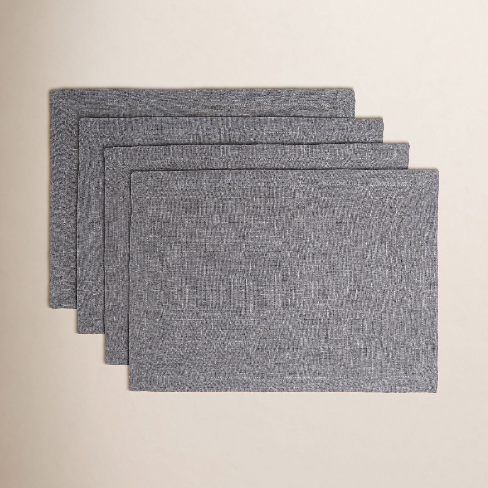 100% Linen Placemat, Gray