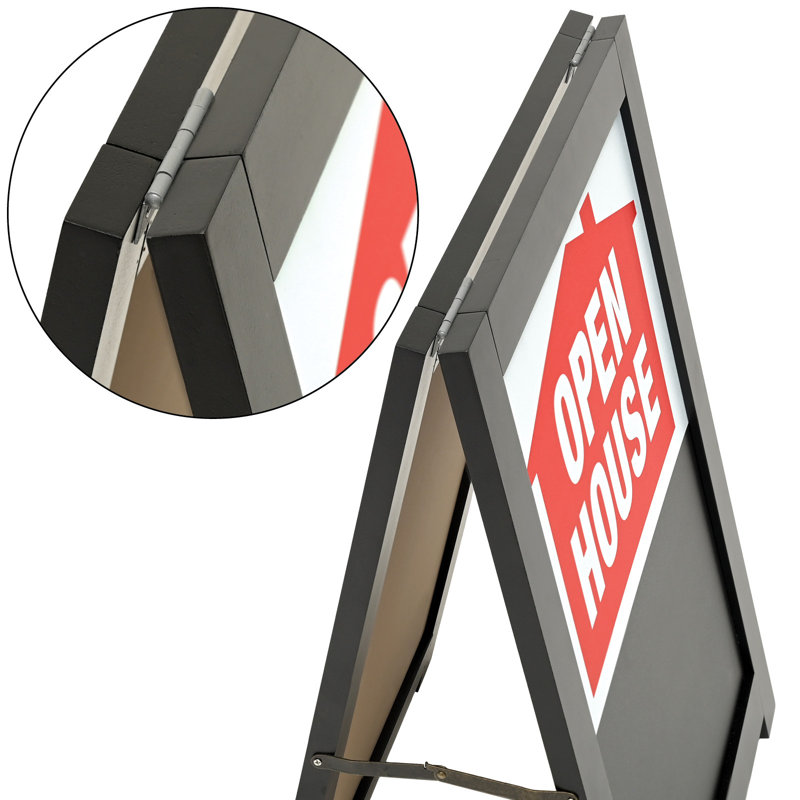 Excello Global Products 19" x 25" Open House A-Frame Sign with Chalkboard