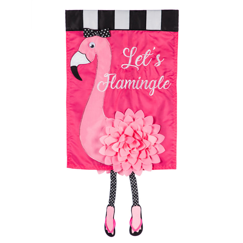 Drapeau de maison Let's Flamingle Applique