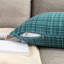 Ensemble de 2 housses de coussin et inserts tissés texturés imperméables verts - Rectangle extérieur et intérieur 12 po x 20 po-1665425941-1665425943-1715986552